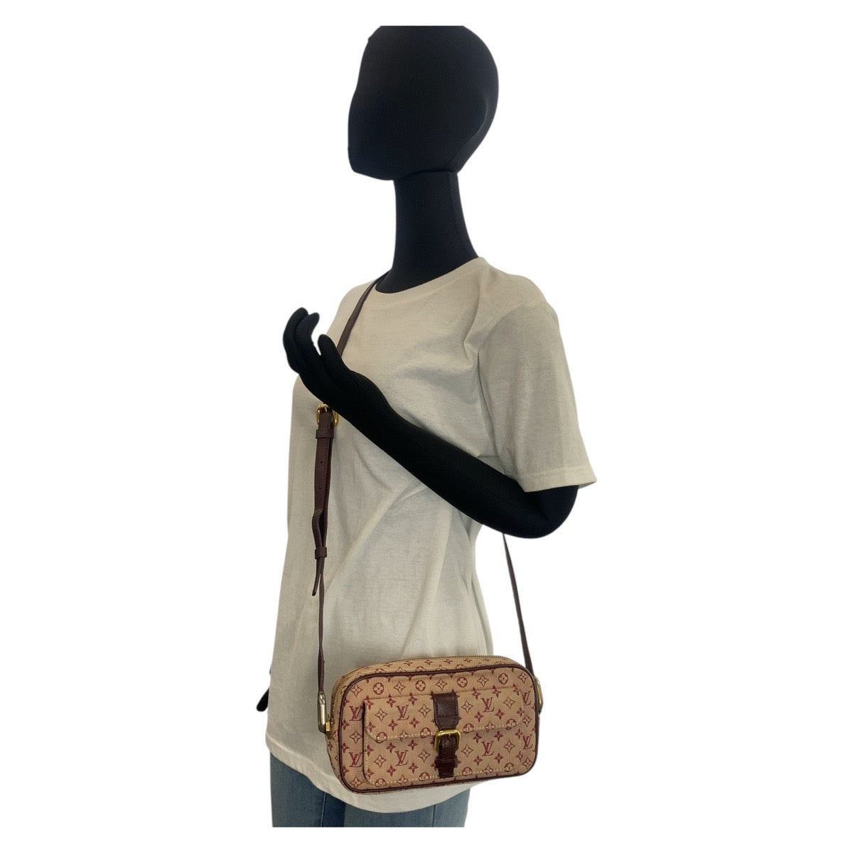 Louis Vuitton Shoulder Bag M92219 Canvas Pink Brown Gold Metal Monogram Mini Juliet Mm