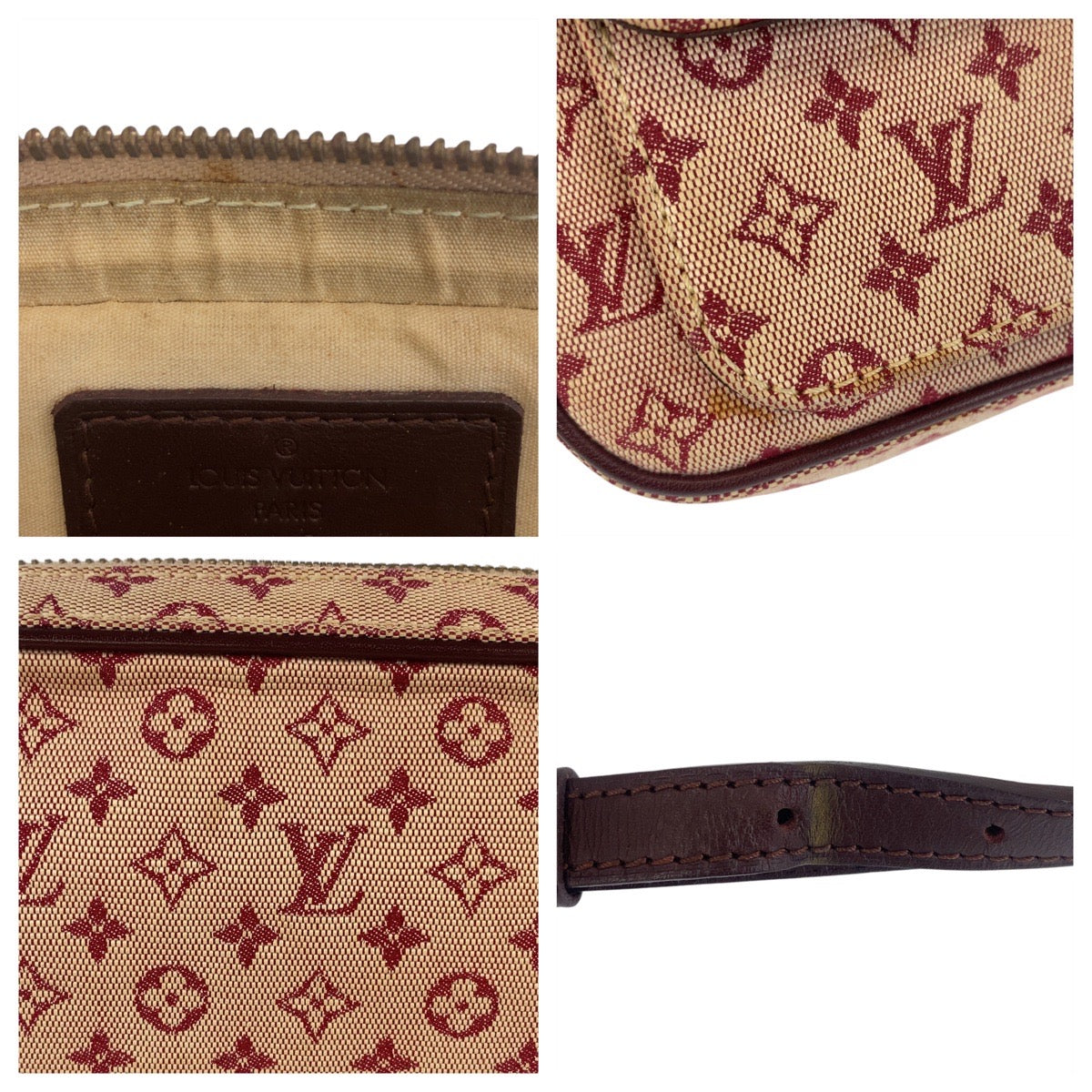 Louis Vuitton Shoulder Bag M92219 Canvas Pink Brown Gold Metal Monogram Mini Juliet Mm