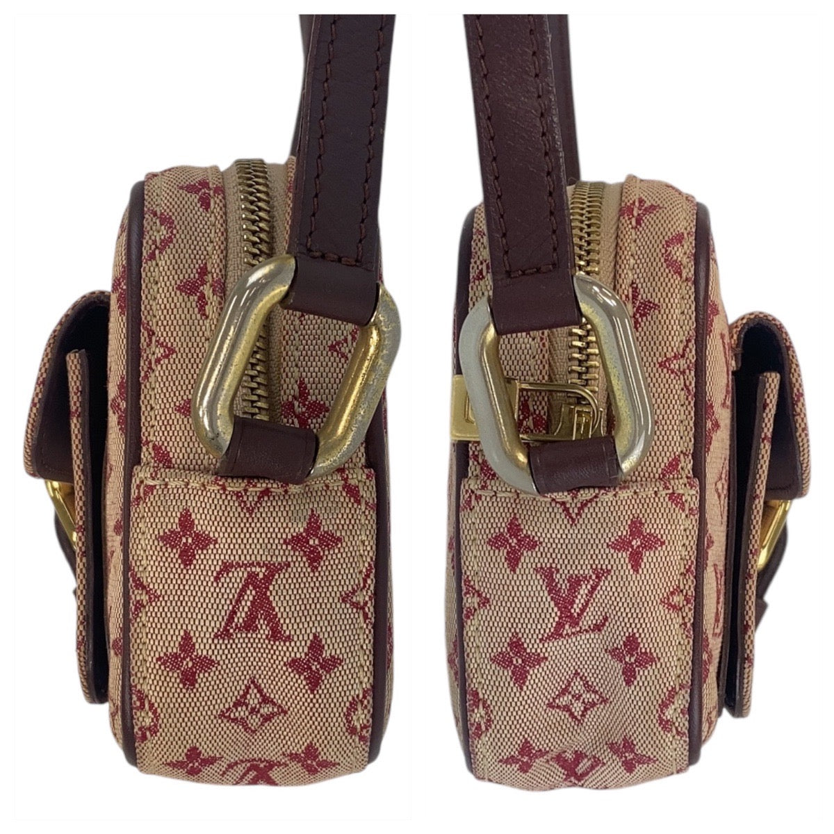Louis Vuitton Shoulder Bag M92219 Canvas Pink Brown Gold Metal Monogram Mini Juliet Mm