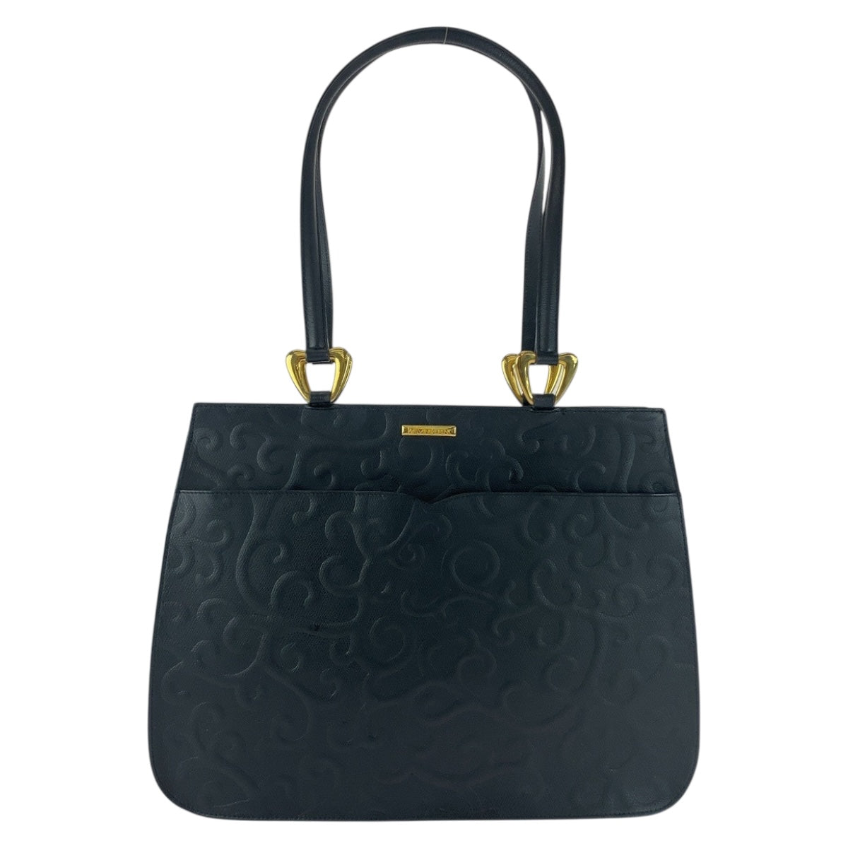 Yves Saint Laurent Tote Bag Leather Black Goldmetal