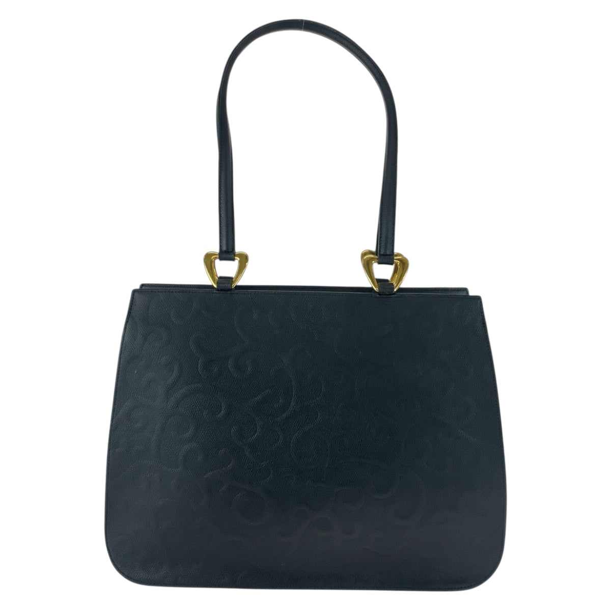 Yves Saint Laurent Tote Bag Leather Black Goldmetal