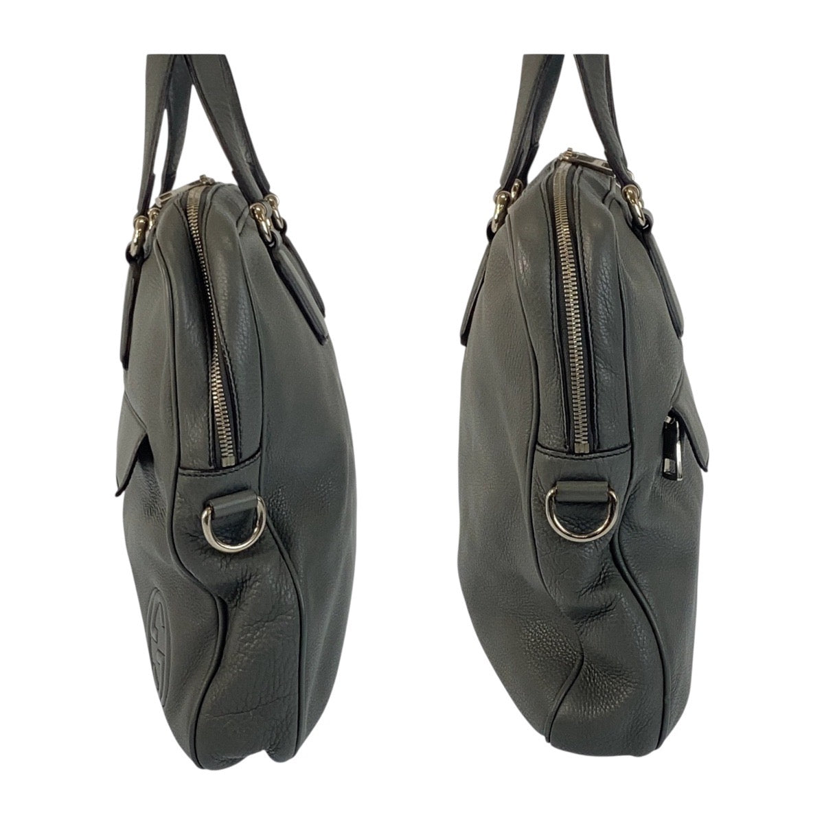 Gucci Business Bag 322057 Leather Grey Silvermetal Soho