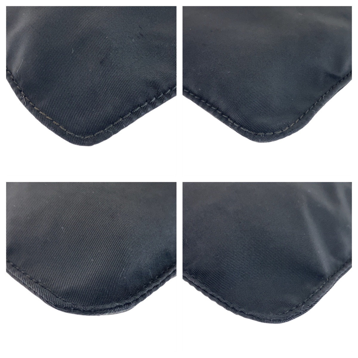Prada Shoulder Bag Nylon Black Silvermetal Test Triangle With Logo
