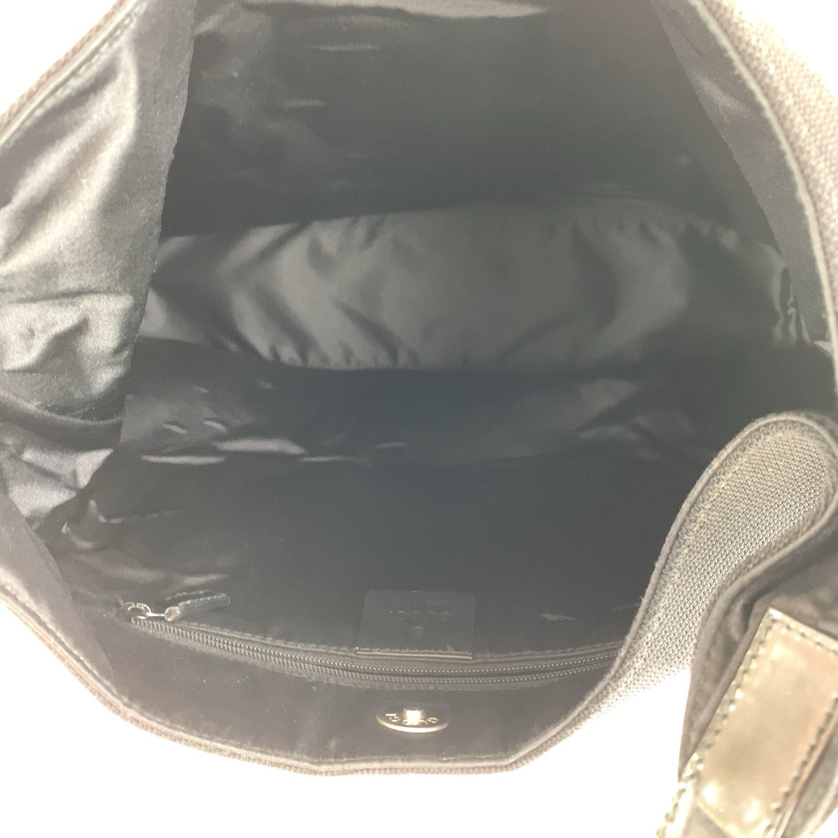 Gucci Shoulder Bag 001 3297 Canvas Black Silvermetal Hobo