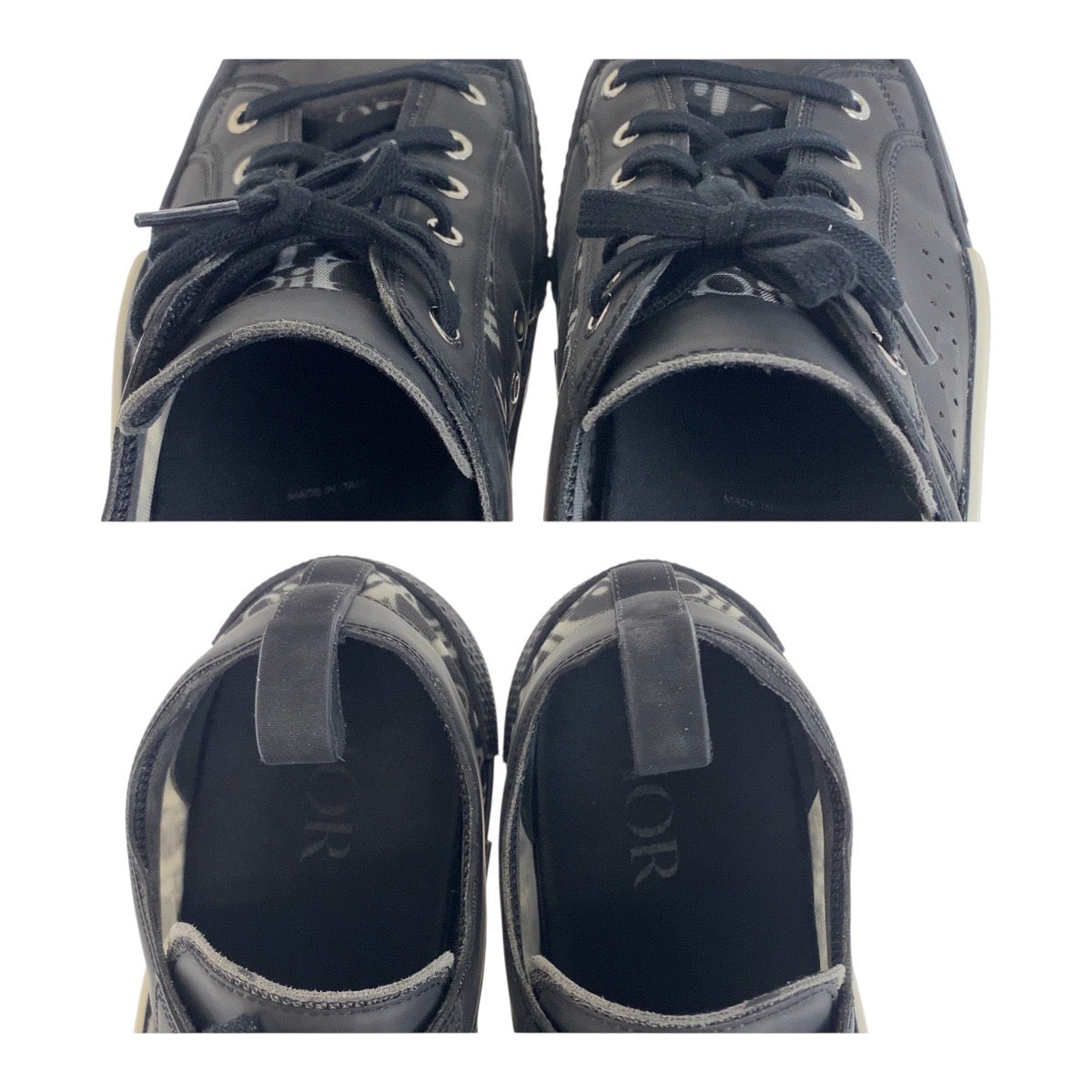 Dior Sneakers Nylon Black Black White 43
