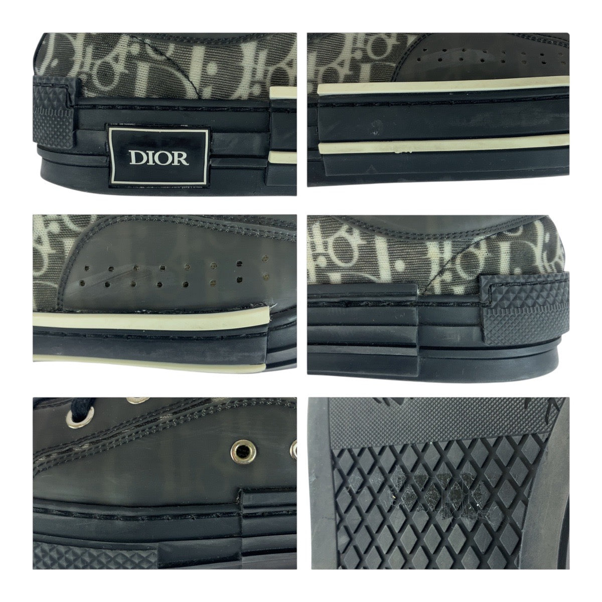 Dior Sneakers Nylon Black Black White 43