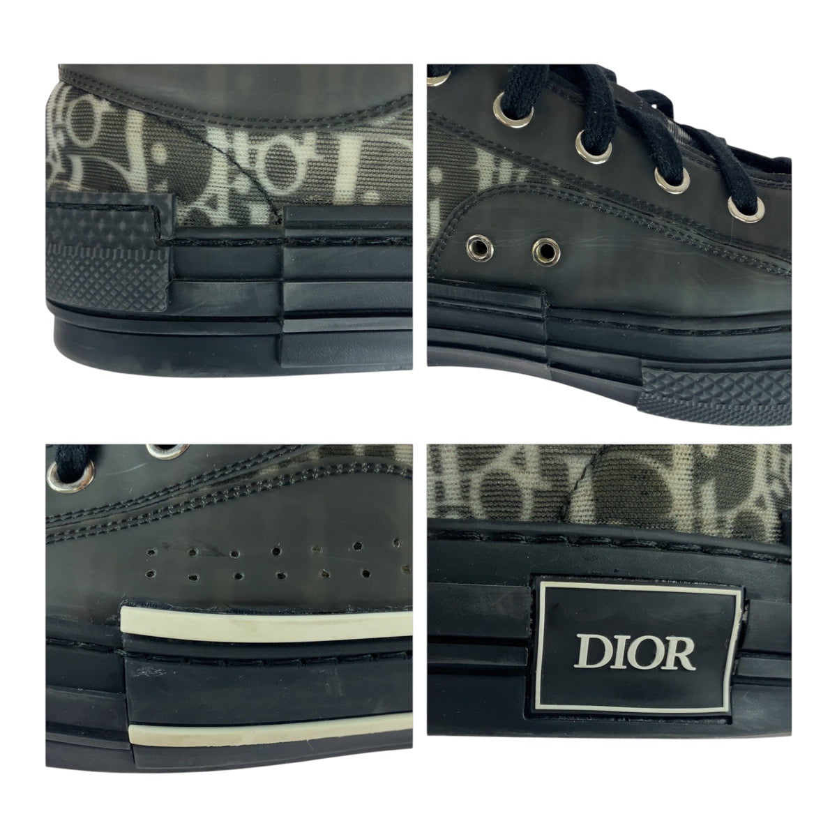 Dior Sneakers Nylon Black Black White 43