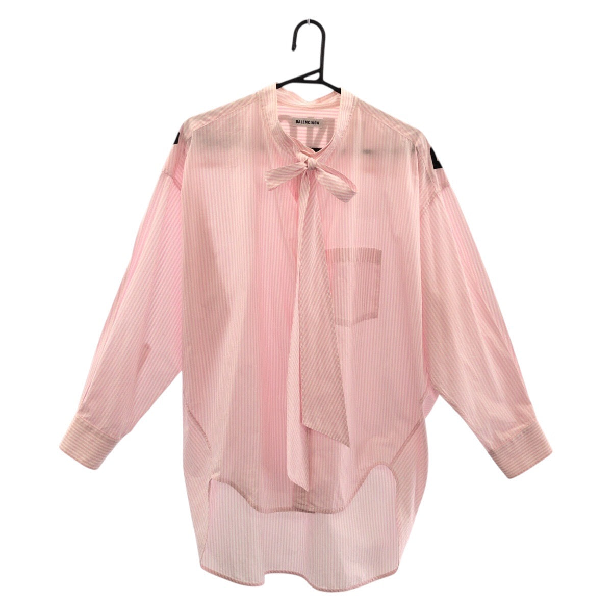 Balenciaga Long Sleeve Shirt Cotton Pink White 34