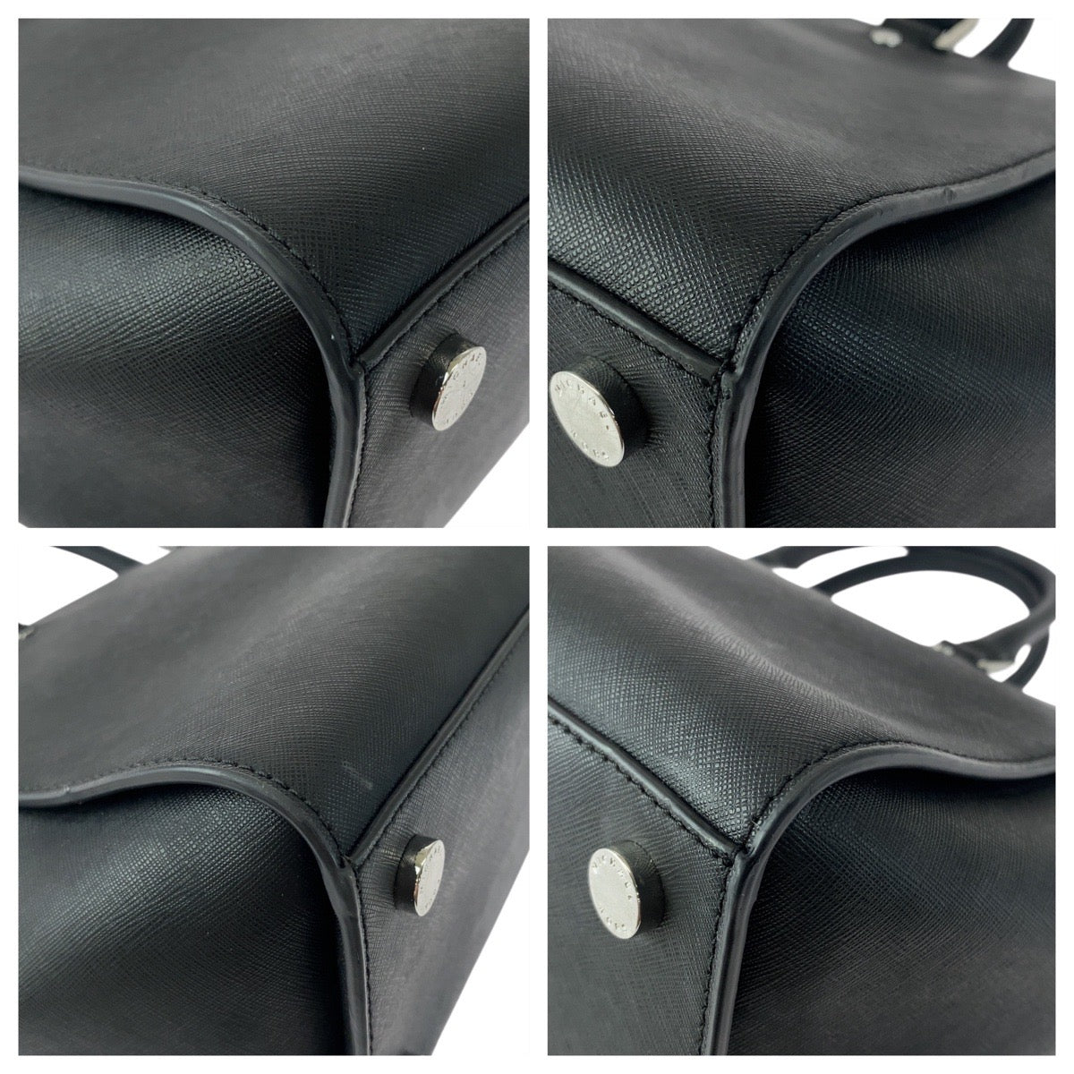 Michael Kors Tote Bag Ey1508 Leather Black Silvermetal Selma