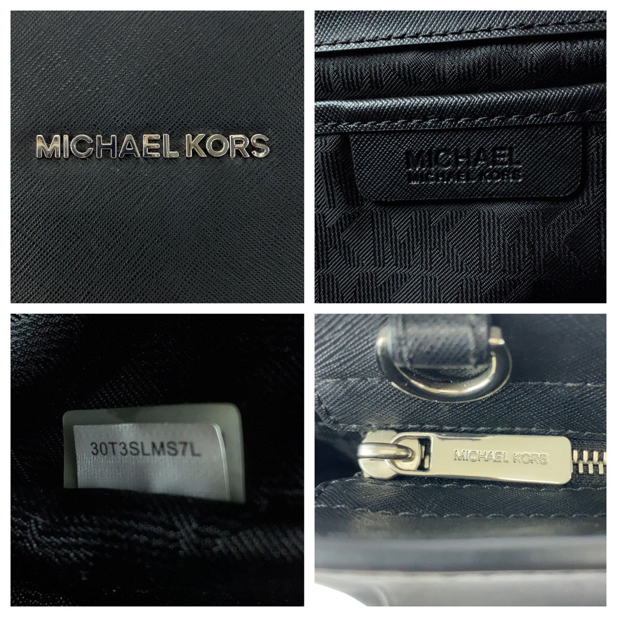 Michael Kors Tote Bag Ey1508 Leather Black Silvermetal Selma
