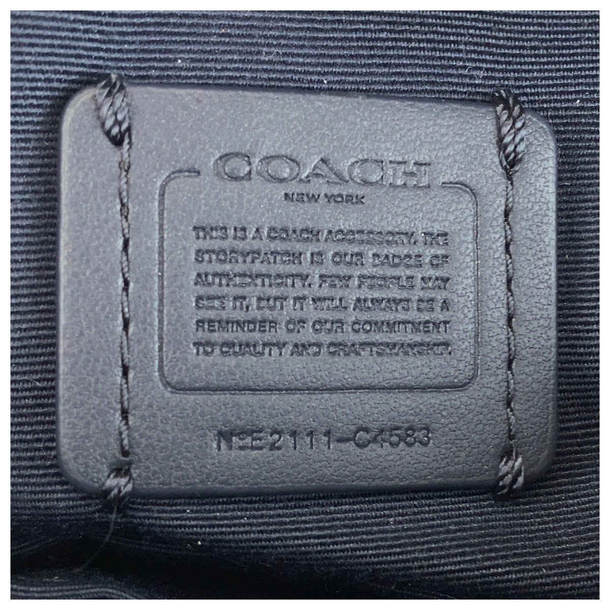 Coach Shoulder Bag E2111-C4583 Canvas Navy White Gold Metal Signature