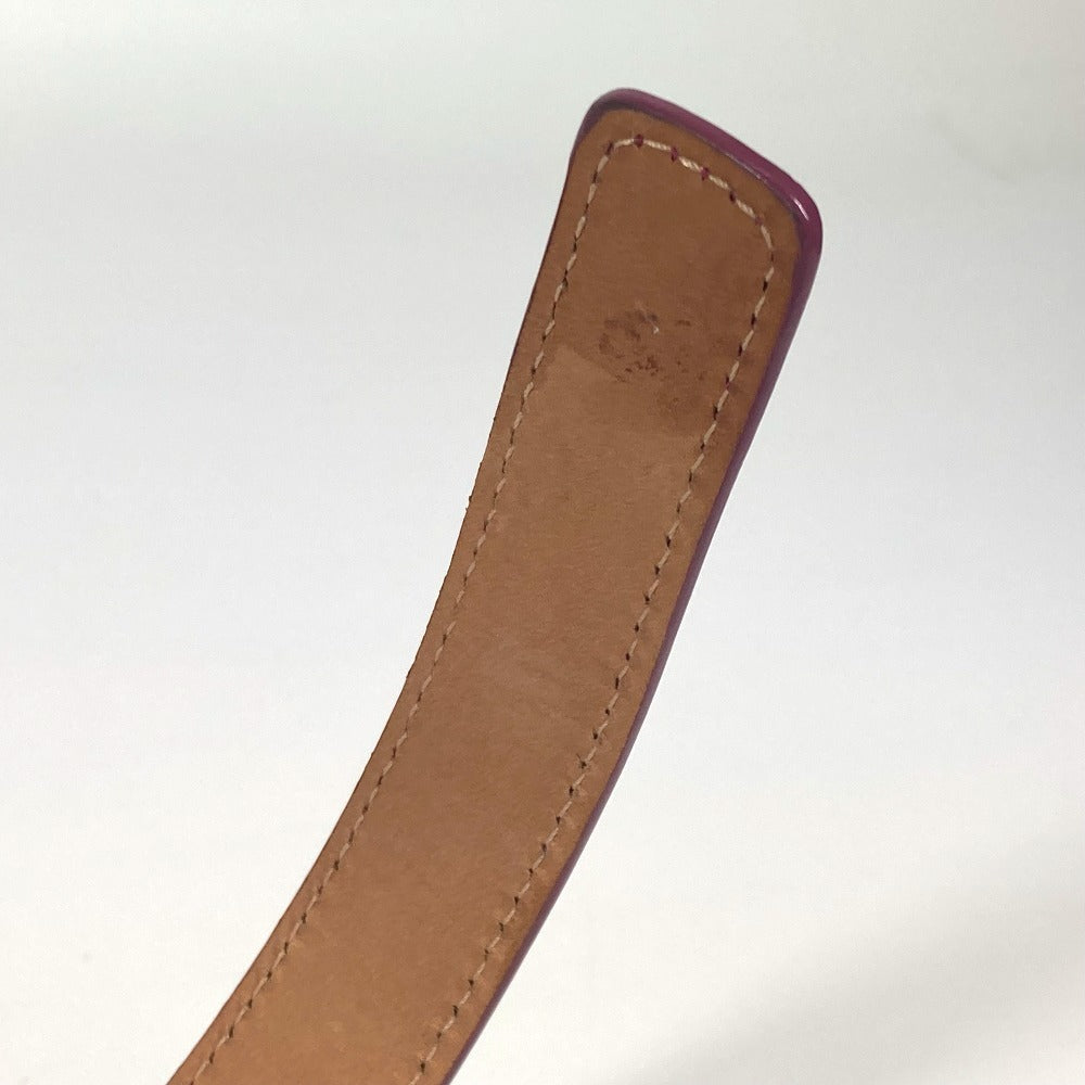 Louis Vuitton Belt Amuro Mouton Merino Pink Type Vernis Lv Logo Women 90