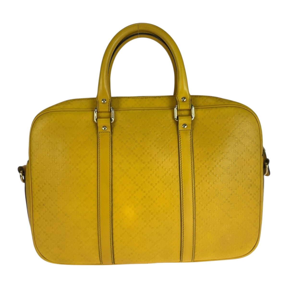 Gucci Business Bag 344357 Leather Yellow Silver Diamante