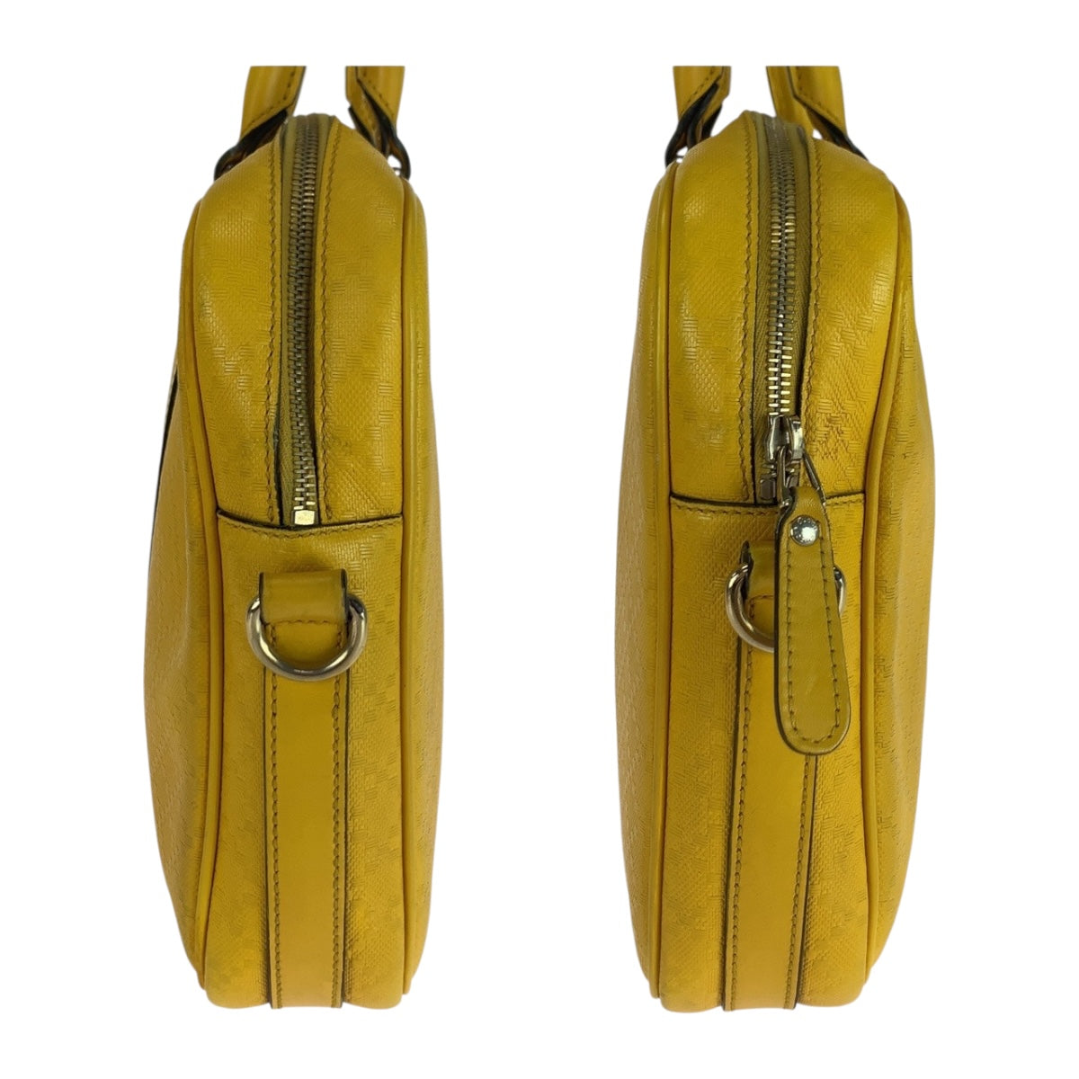 Gucci Business Bag 344357 Leather Yellow Silver Diamante