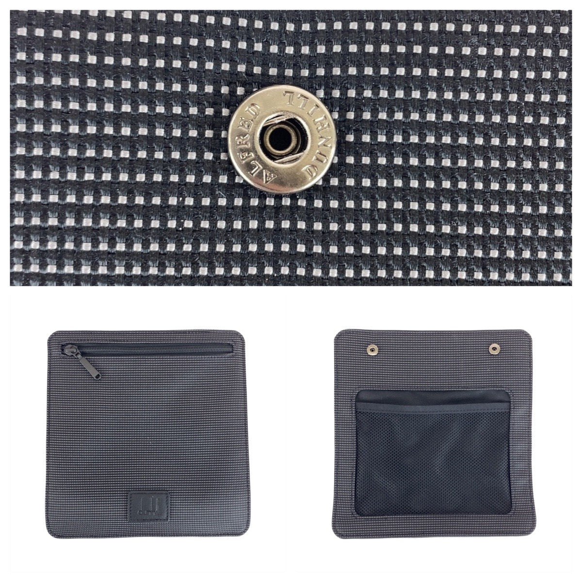 Dunhill Shoulder Bag Canvas Black Gunmetal Aboriginals