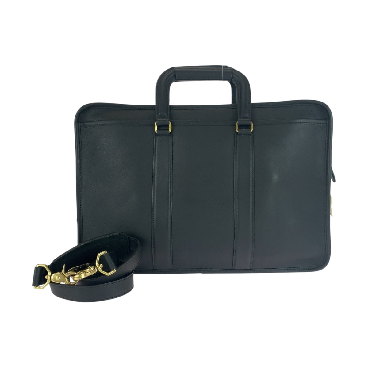 Coach Business Bag 5296 Leather Black Goldmetal Old Coach