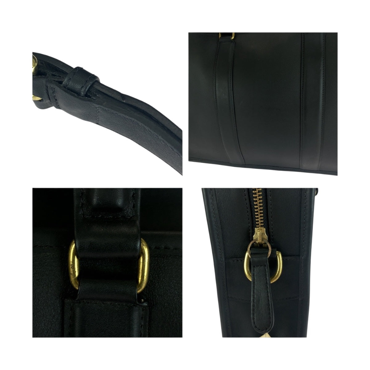 Coach Business Bag 5296 Leather Black Goldmetal Old Coach