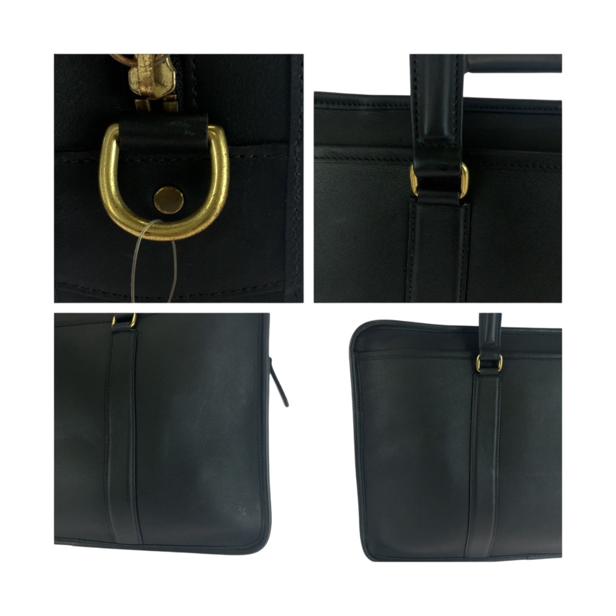 Coach Business Bag 5296 Leather Black Goldmetal Old Coach