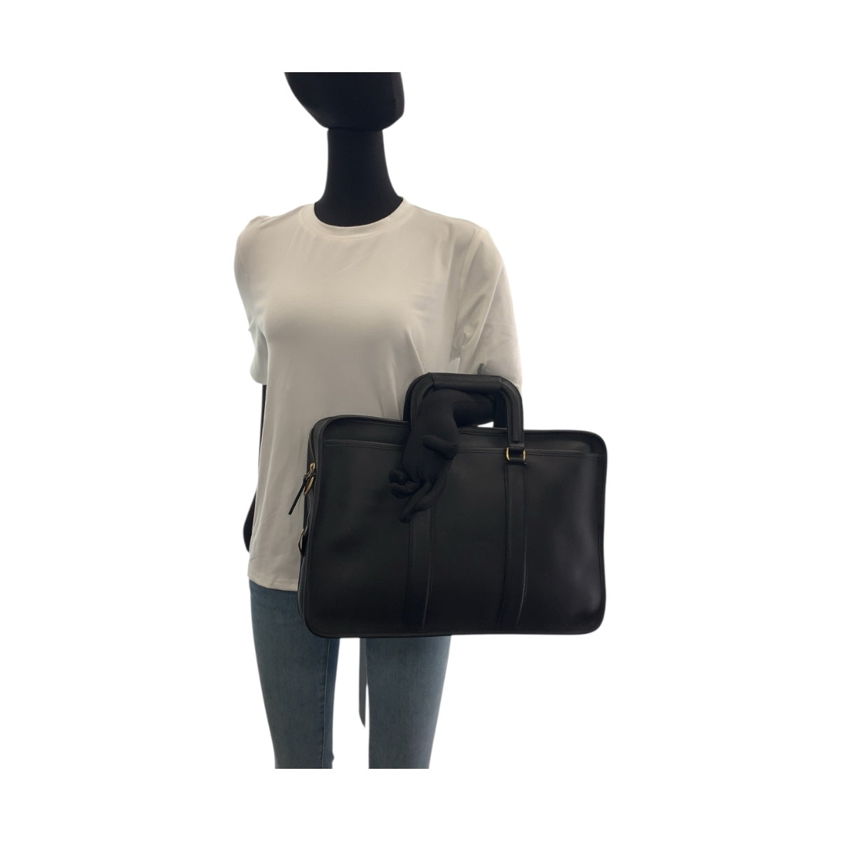 Coach Business Bag 5296 Leather Black Goldmetal Old Coach