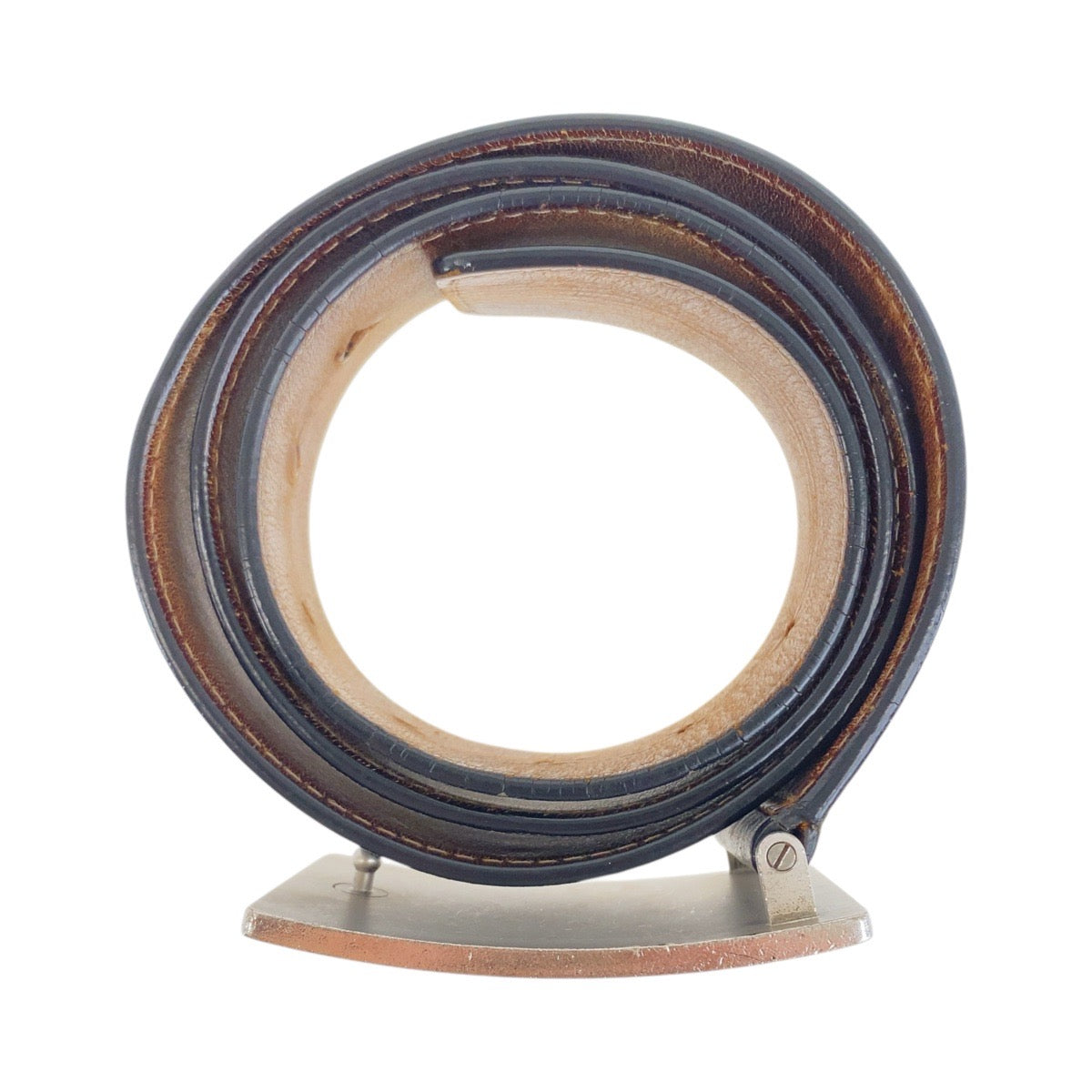 Louis Vuitton Belt M6812 Leather Black Santur Jeans Belt 38