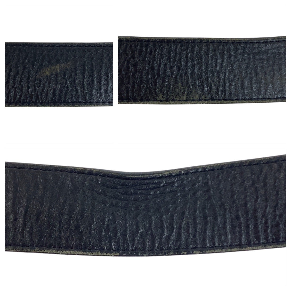 Louis Vuitton Belt M6812 Leather Black Santur Jeans Belt 38