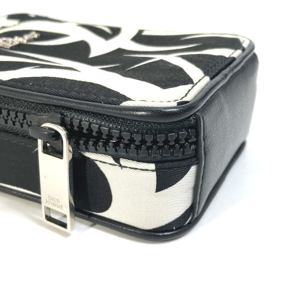 Dior Homme Pouch Nylon White Cigarette Case With Key Ring Tribal Mens