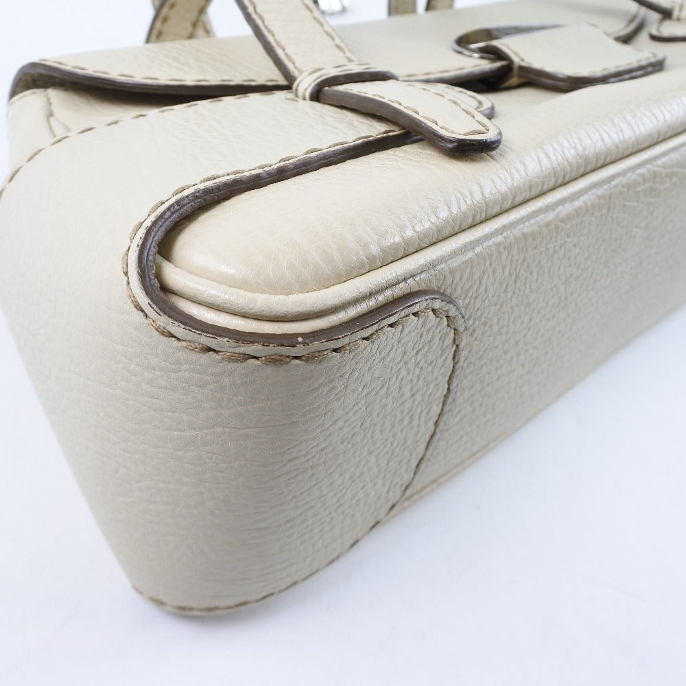 Todfs Handbag Leather Beige Women