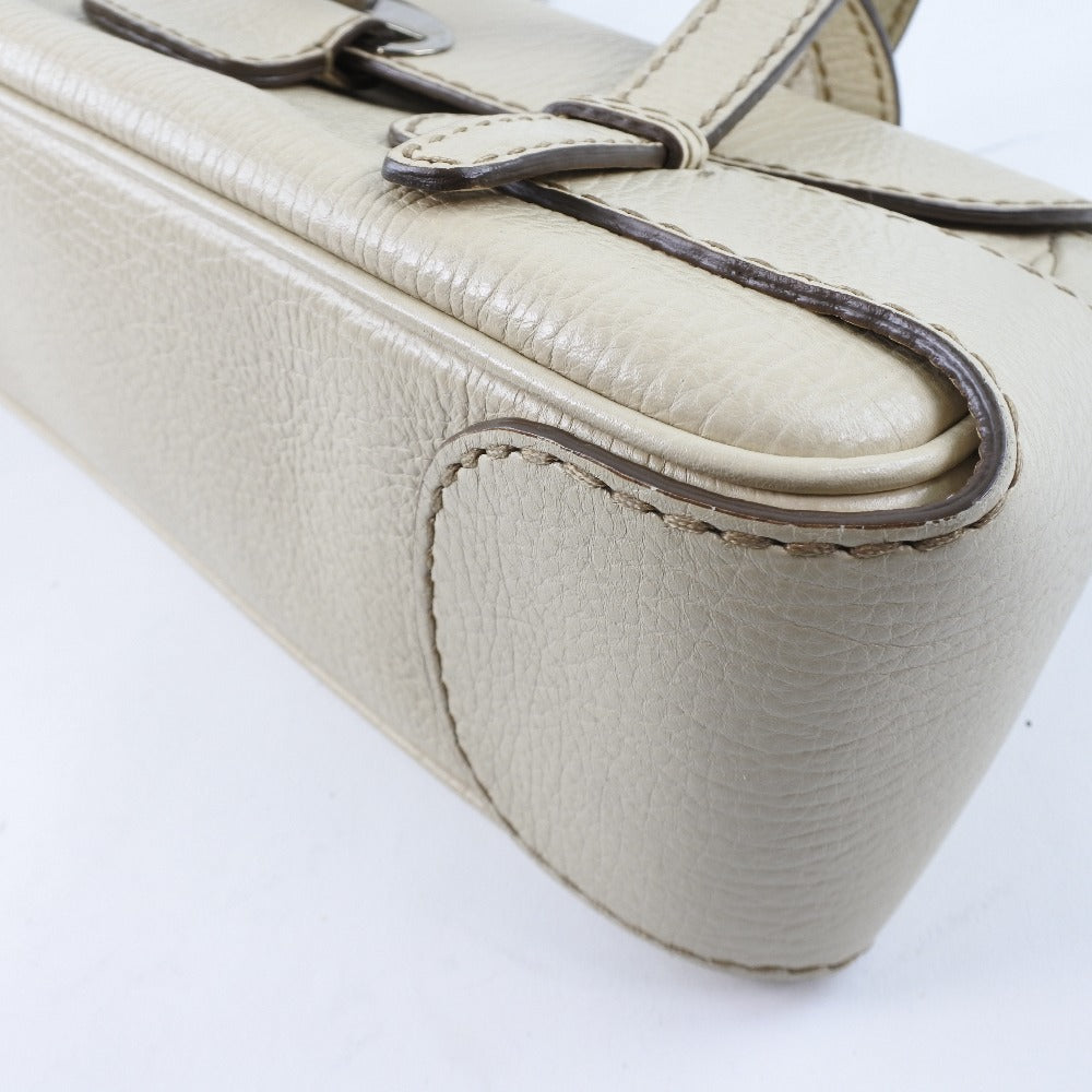 Todfs Handbag Leather Beige Women