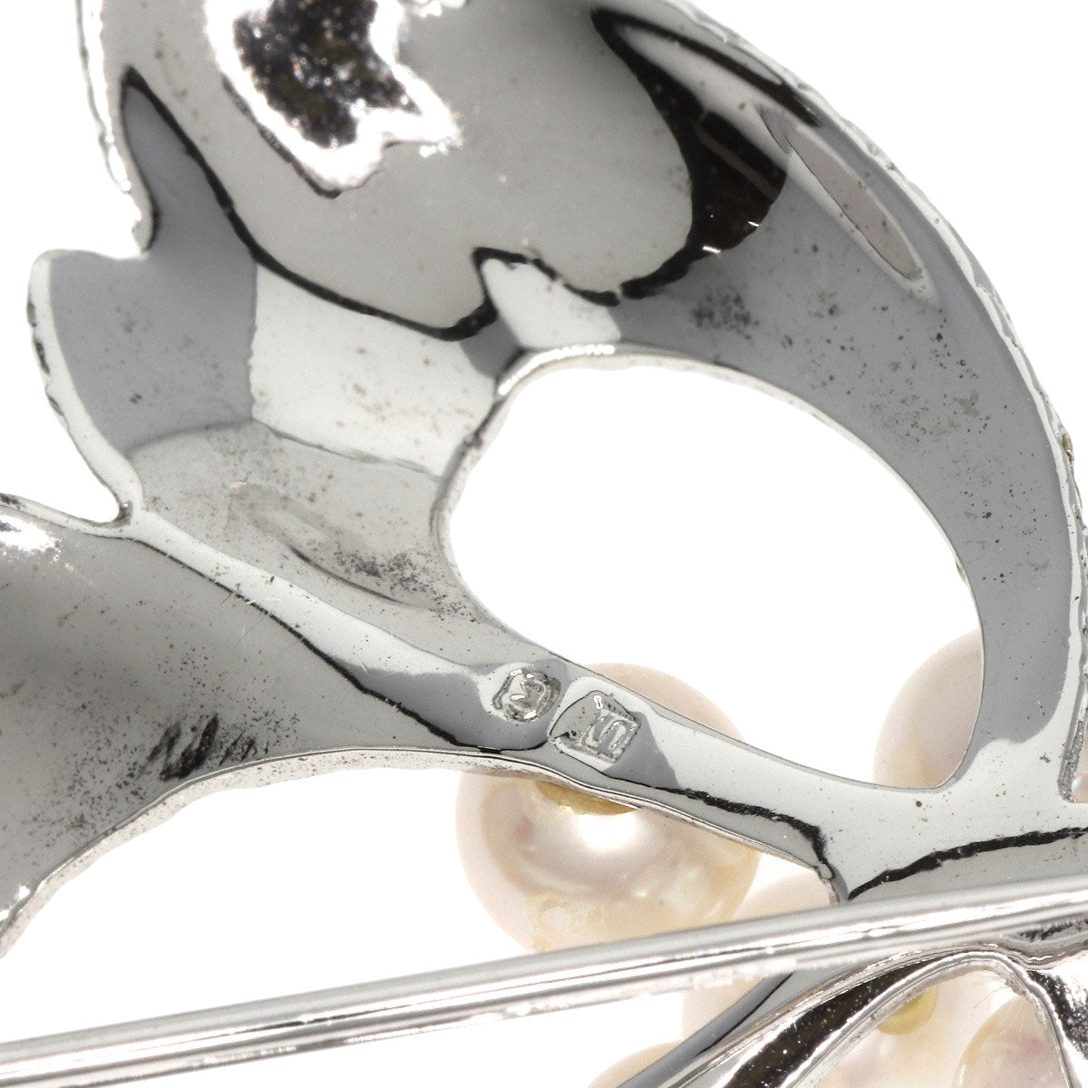 Mikimoto Brooch Sv Silver Pearl Women