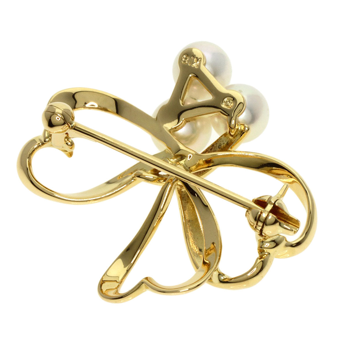 Mikimoto Brooch 18K Yellow Gold Gold Pearl Women