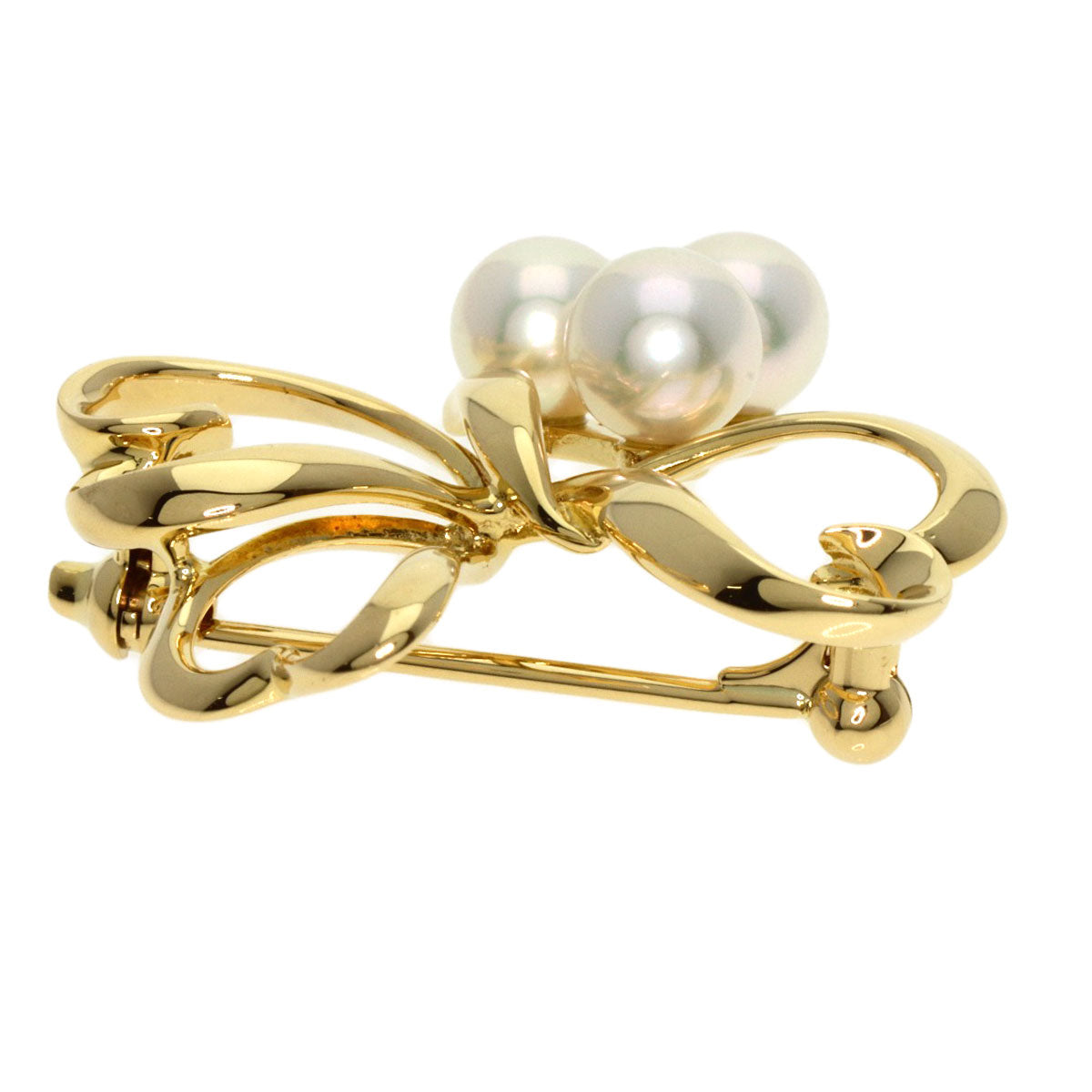 Mikimoto Brooch 18K Yellow Gold Gold Pearl Women