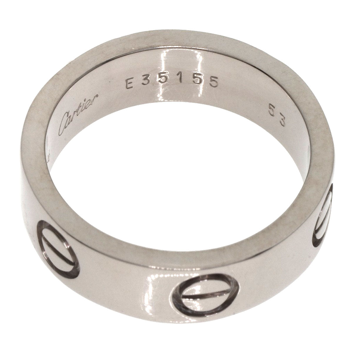 Cartier Ring K18Wg Silver Love Ring #53