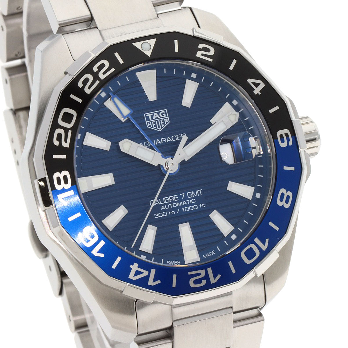 Tag Heuer Watches Mechanical Automatic Way201T-0 Stainless Steel Silver Aqua Racer Caliber 7 Blue
