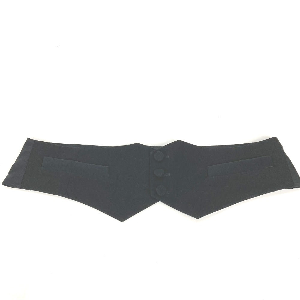 Dior Belt Wool, Cupra Black 2 Button Cummerbund Belt Mens 44