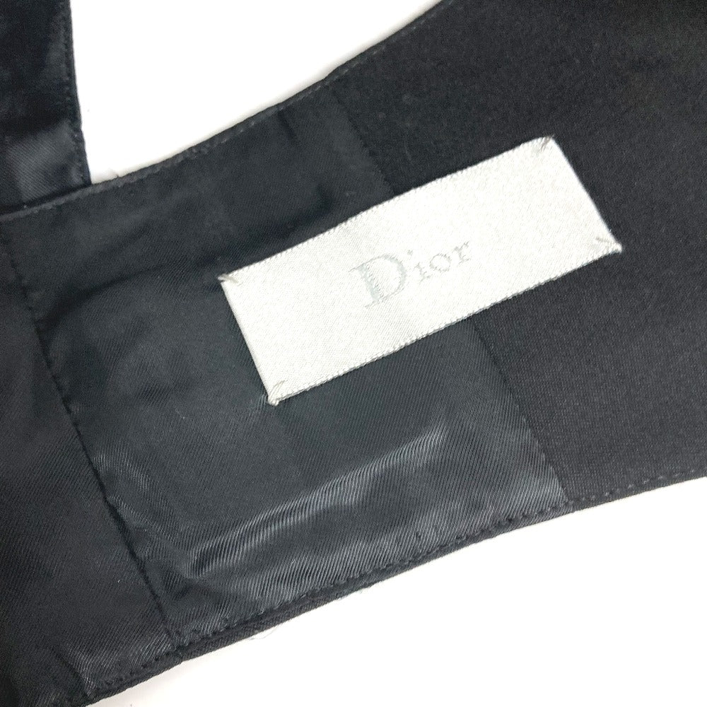 Dior Belt Wool, Cupra Black 2 Button Cummerbund Belt Mens 44