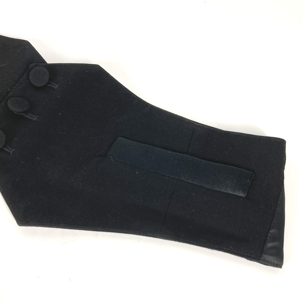 Dior Belt Wool, Cupra Black 2 Button Cummerbund Belt Mens 44