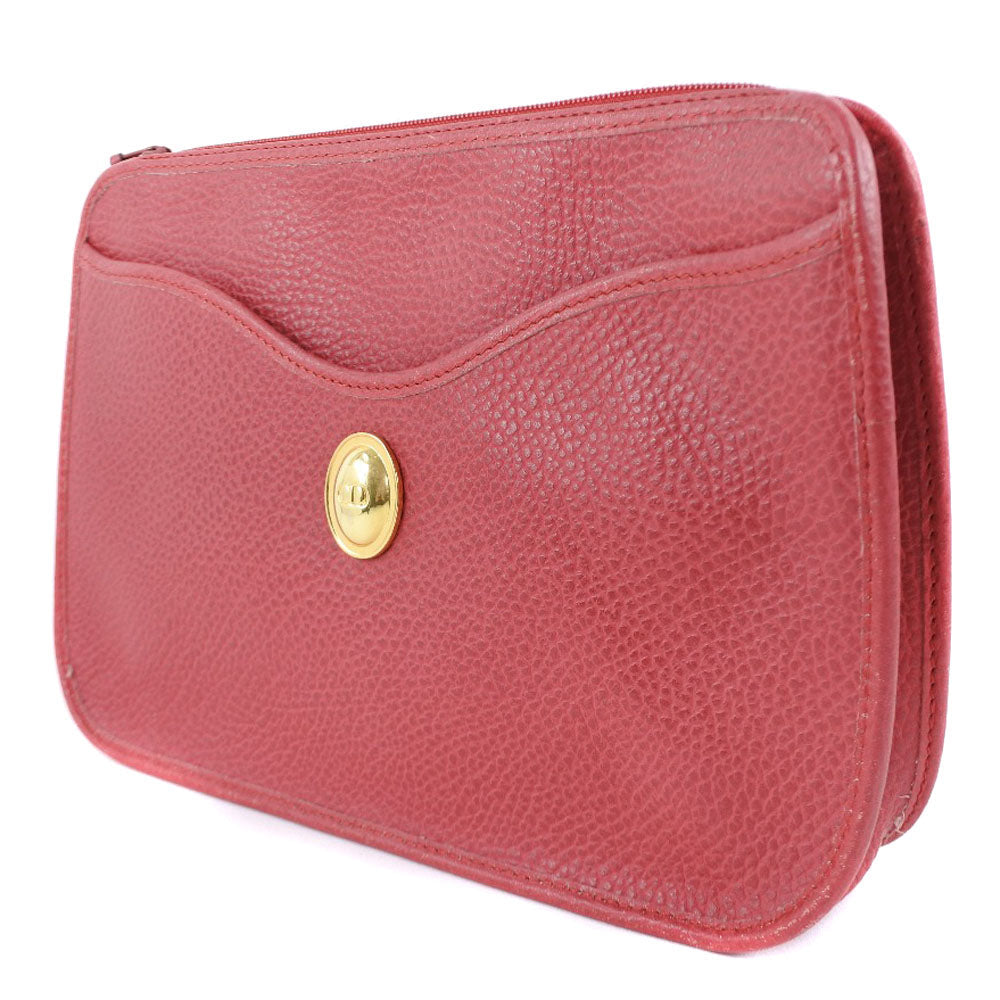 Christian Dior Clutch Bag Leather Red Women