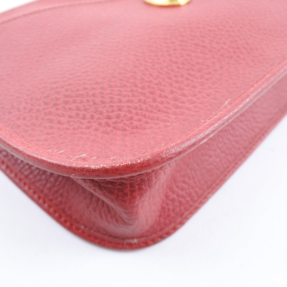 Christian Dior Clutch Bag Leather Red Women