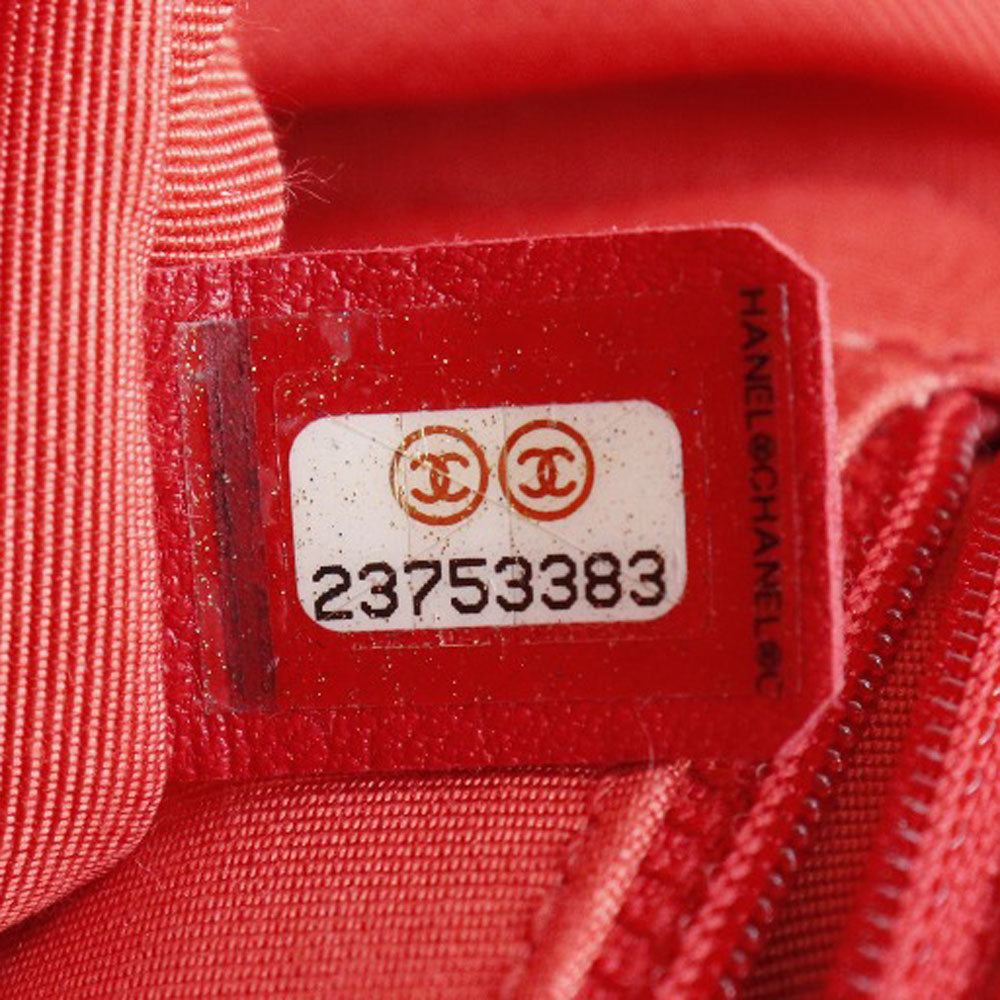 Chanel Shoulder Bag Calfskin Red 2Way Matrasse Chainshoulder Women