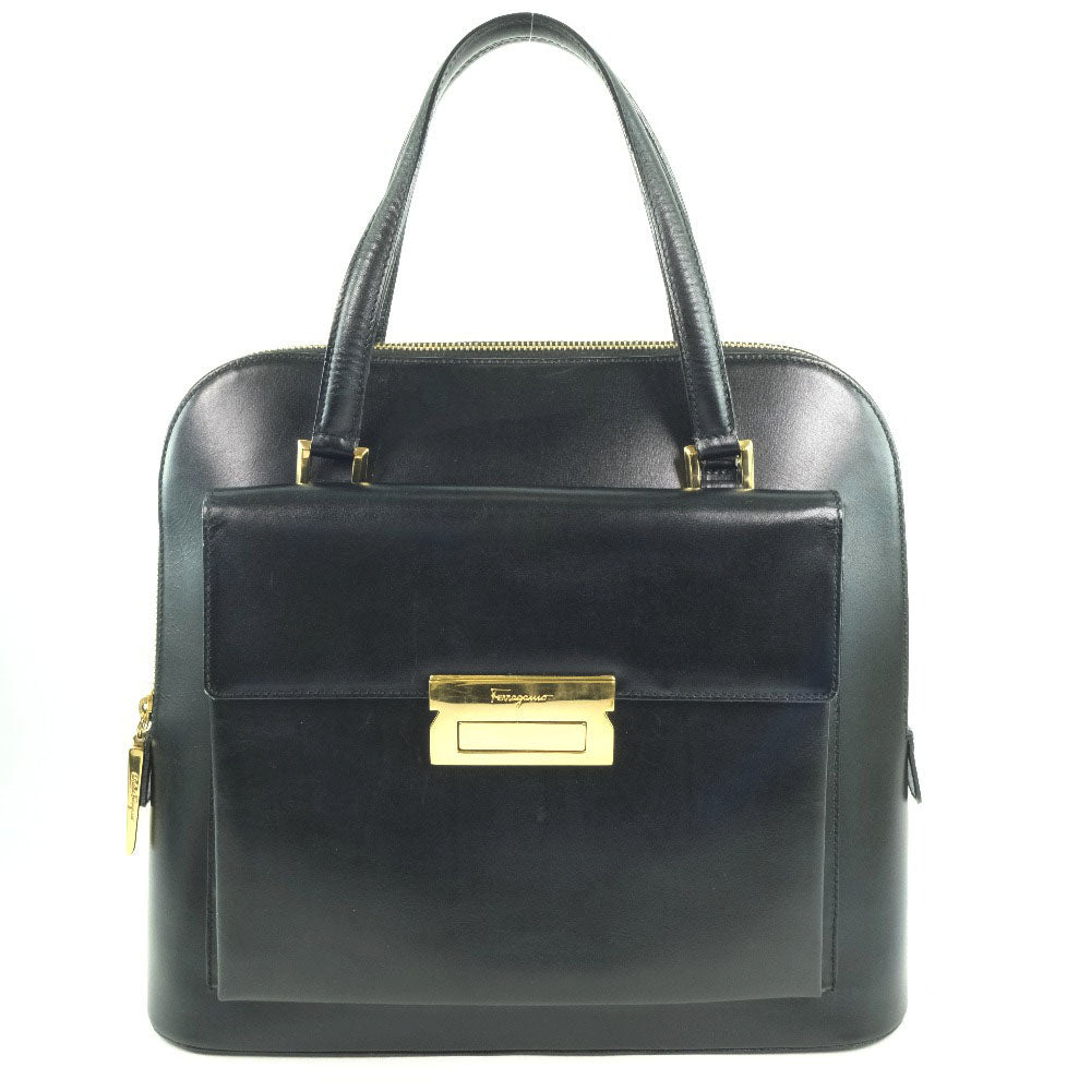 Salvatore Ferragamo Handbag Calfskin Black Women
