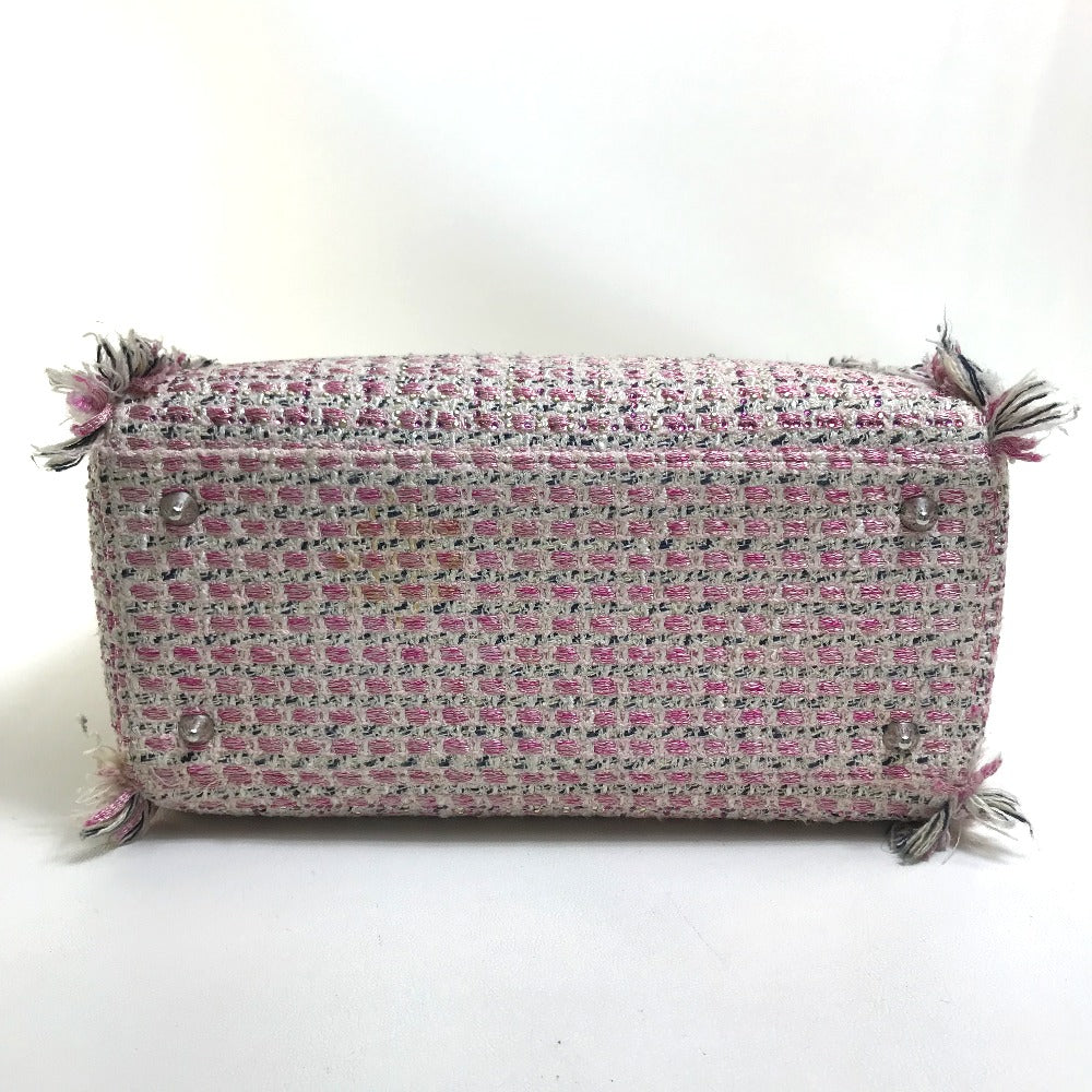 Dior Handbag Tweed Pink X Purple X White Ginza Limited Le Rose Bonheur (Happy Rose) Lady Dior Women