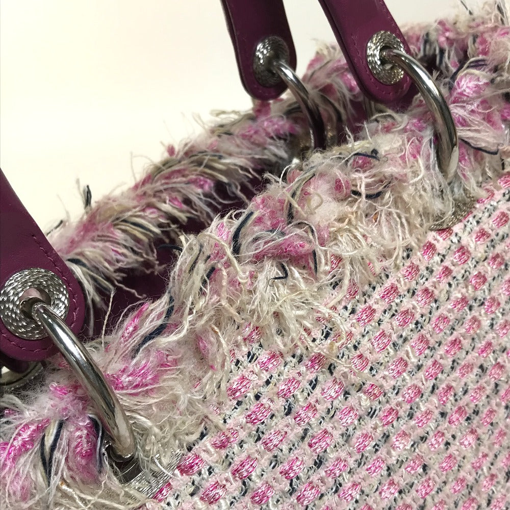 Dior Handbag Tweed Pink X Purple X White Ginza Limited Le Rose Bonheur (Happy Rose) Lady Dior Women