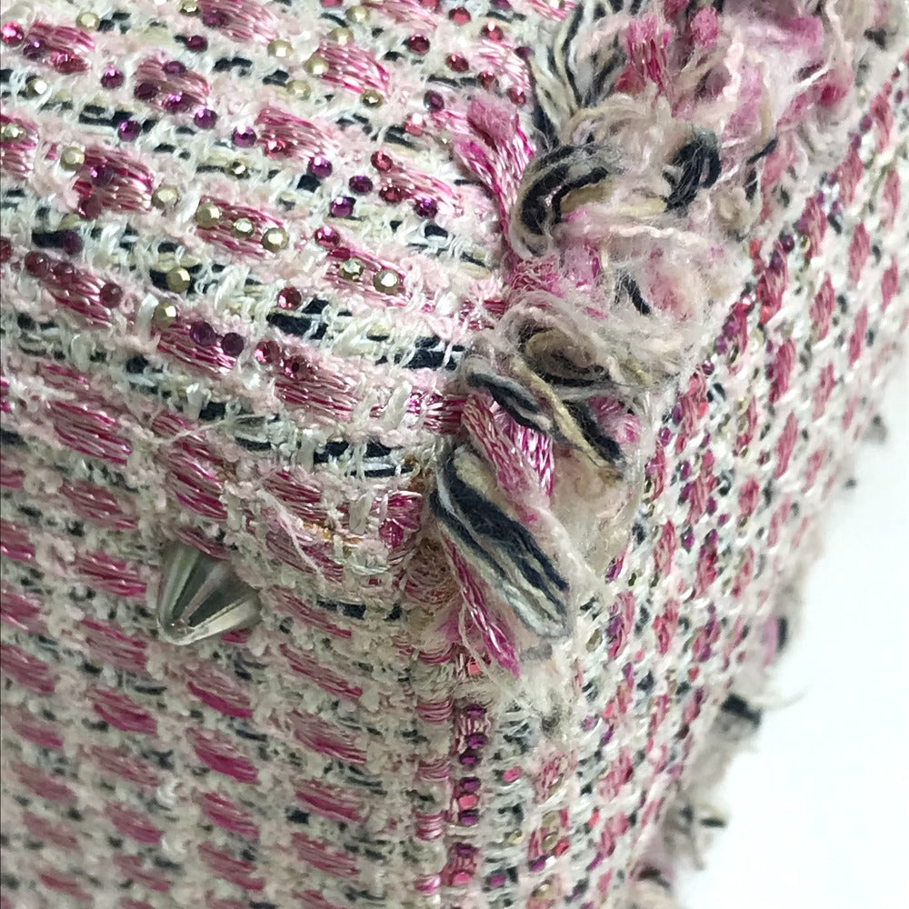 Dior Handbag Tweed Pink X Purple X White Ginza Limited Le Rose Bonheur (Happy Rose) Lady Dior Women