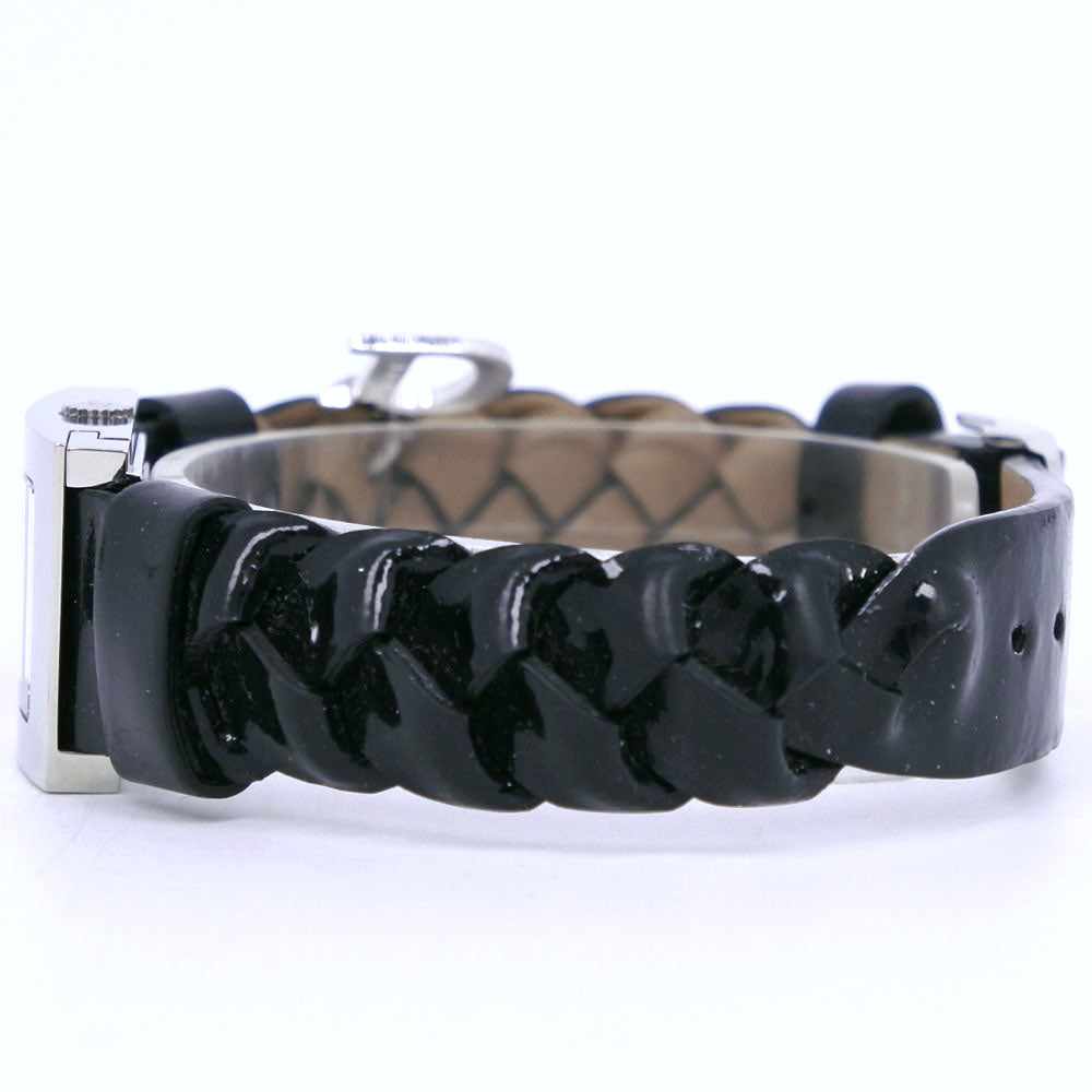 Christian Dior Watches Quartz D78-109 Stainless Steel , Leather Silver- Maris Black Dial Women