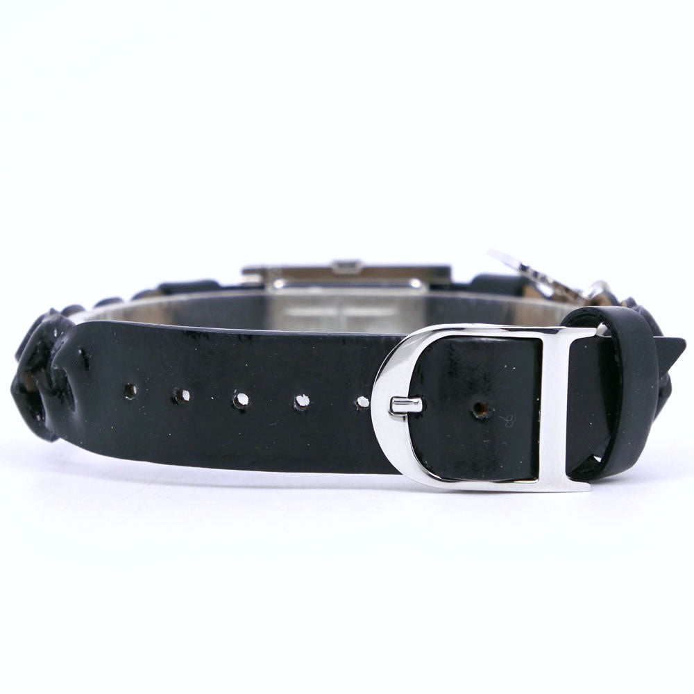 Christian Dior Watches Quartz D78-109 Stainless Steel , Leather Silver- Maris Black Dial Women