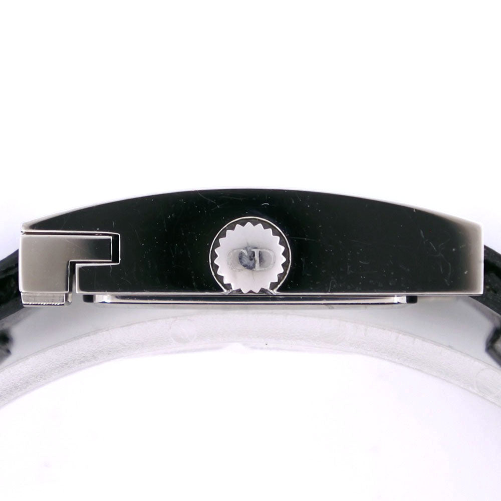 Christian Dior Watches Quartz D78-109 Stainless Steel , Leather Silver- Maris Black Dial Women