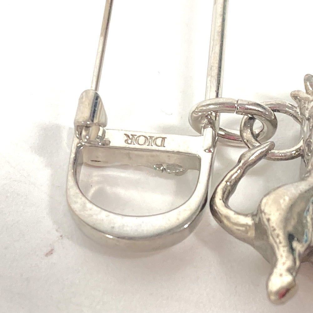 Dior Brooch Metal Silver Peter Doig Collaboration Peter Doig Logo Cd Women