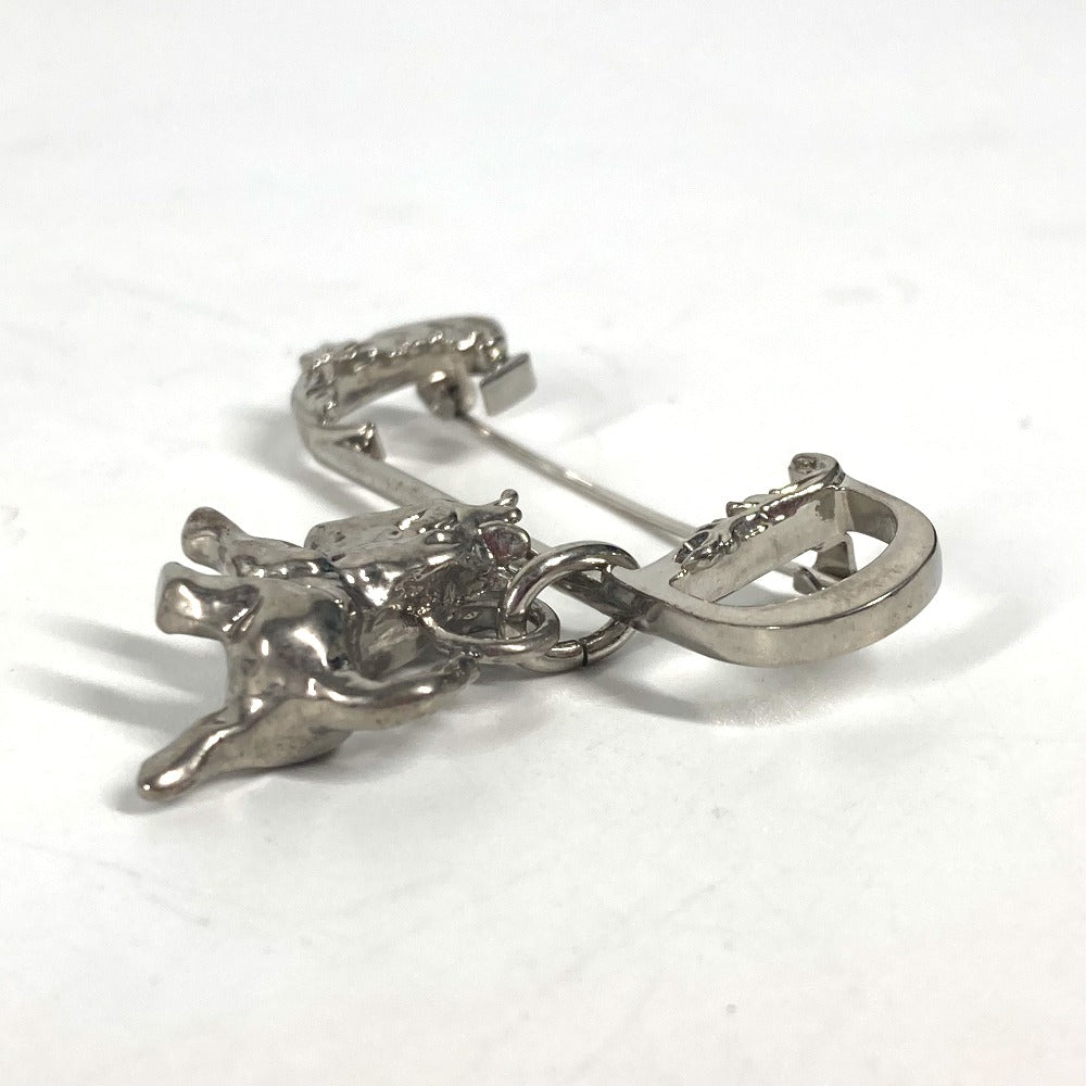 Dior Brooch Metal Silver Peter Doig Collaboration Peter Doig Logo Cd Women