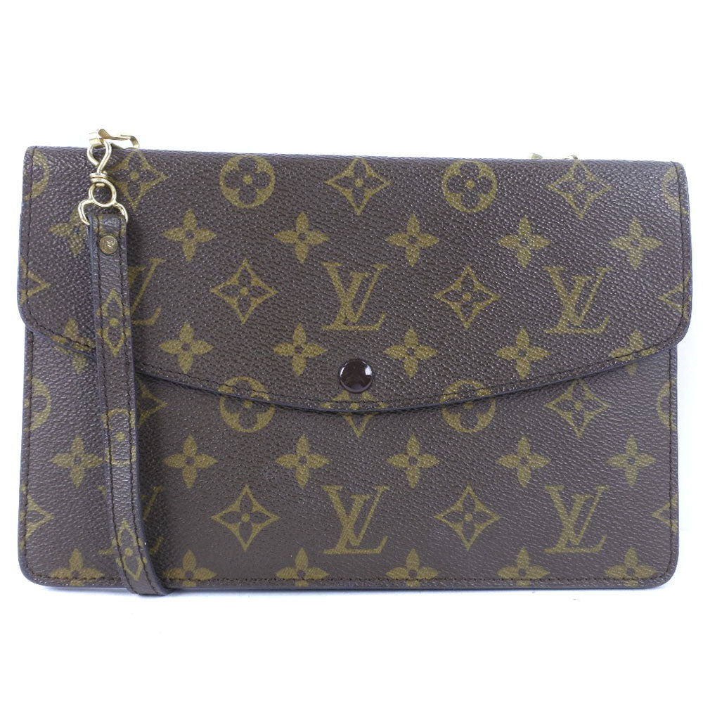 Louis Vuitton Shoulder Bag M51815 Monogram Canvas Brown Vintage Double Mule Women