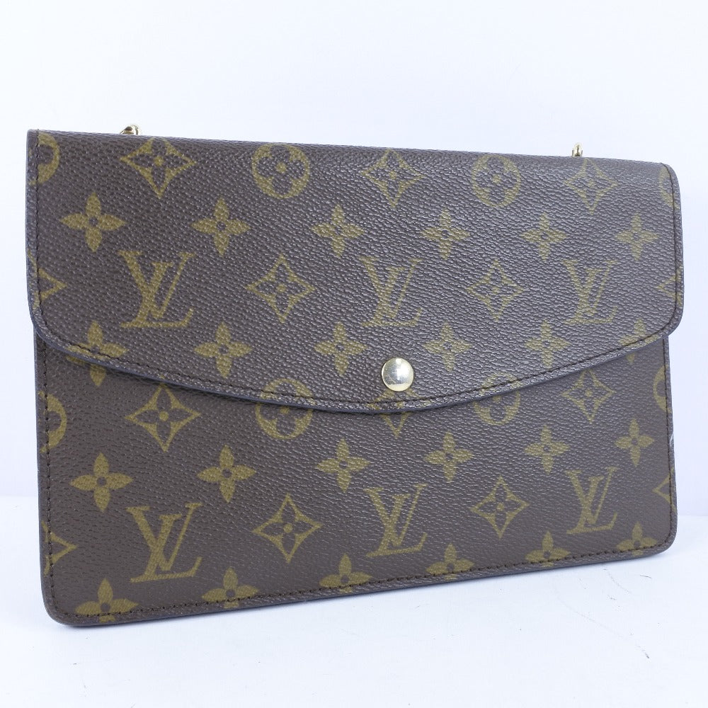 Louis Vuitton Shoulder Bag M51815 Monogram Canvas Brown Vintage Double Mule Women